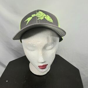 Outdoor Cap NWT Green & Grey Fish Skeleton Adjustable Mesh Baseball Cap One Size